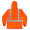 2W International Hi-Vis Hooded Long Sleeve T-Shirt, Polyester, Orange, L HTLB123C-2 - alternate 2